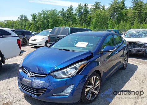 2015 Hyundai Elantra Limited z USA, uszkodzony, nr VIN 5NPDH4AE3FH615004